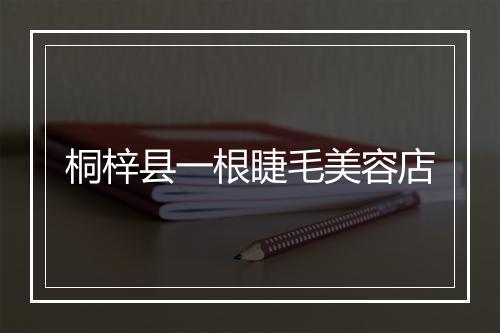 桐梓县一根睫毛美容店