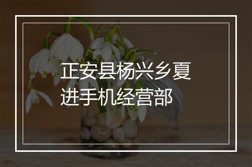 正安县杨兴乡夏进手机经营部
