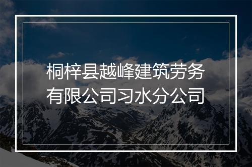 桐梓县越峰建筑劳务有限公司习水分公司