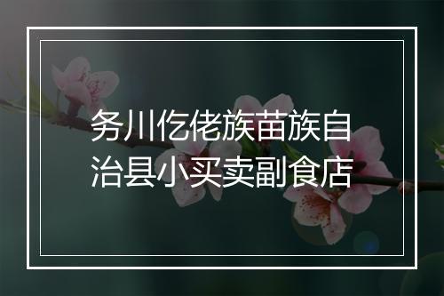 务川仡佬族苗族自治县小买卖副食店