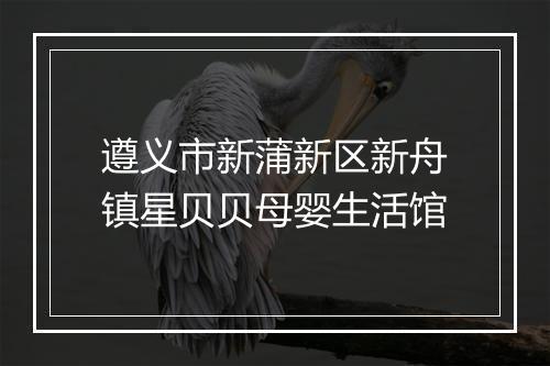 遵义市新蒲新区新舟镇星贝贝母婴生活馆