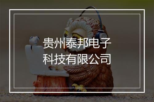 贵州泰邦电子科技有限公司