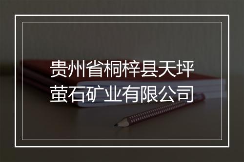 贵州省桐梓县天坪萤石矿业有限公司