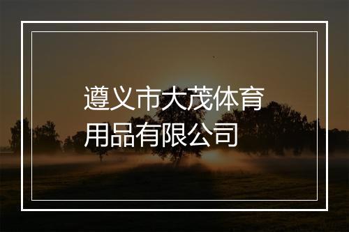 遵义市大茂体育用品有限公司