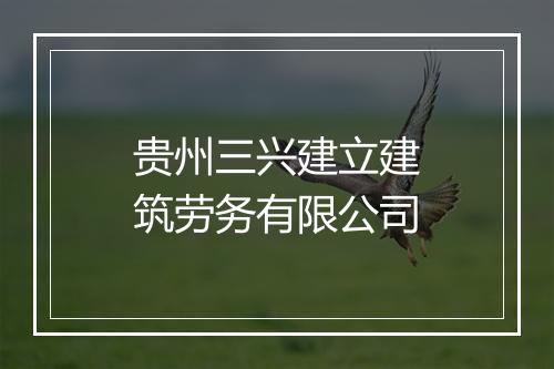 贵州三兴建立建筑劳务有限公司