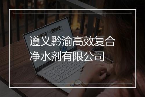 遵义黔渝高效复合净水剂有限公司
