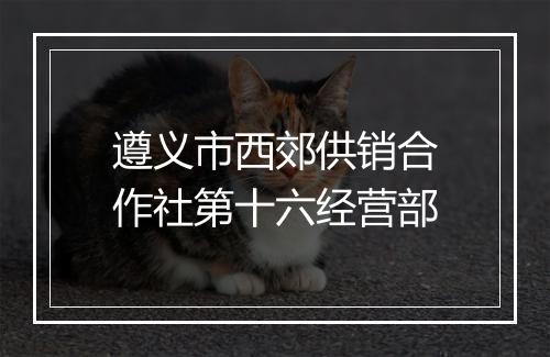 遵义市西郊供销合作社第十六经营部