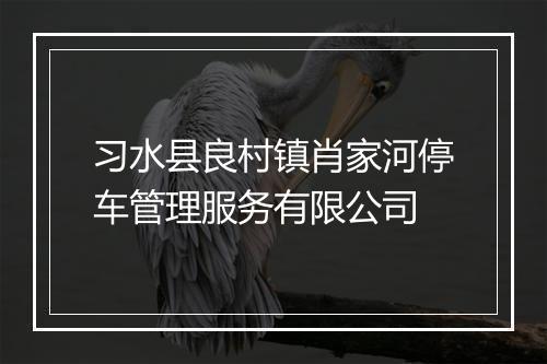 习水县良村镇肖家河停车管理服务有限公司