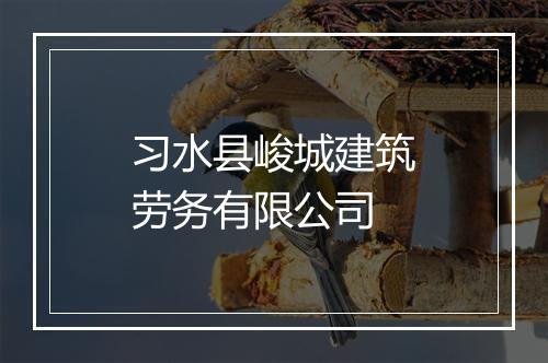习水县峻城建筑劳务有限公司