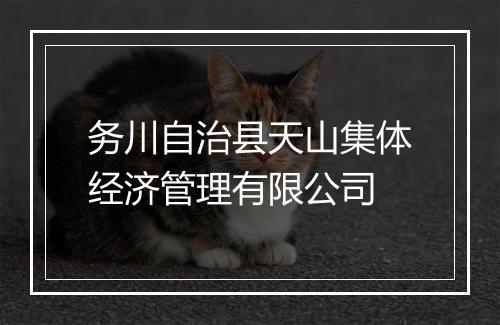 务川自治县天山集体经济管理有限公司
