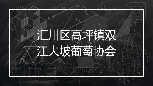 汇川区高坪镇双江大坡葡萄协会