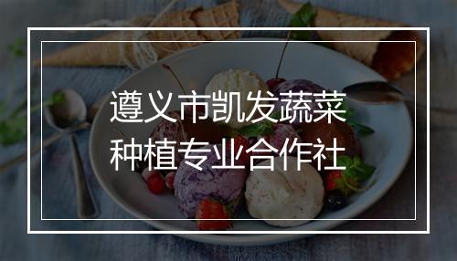 遵义市凯发蔬菜种植专业合作社