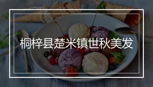 桐梓县楚米镇世秋美发
