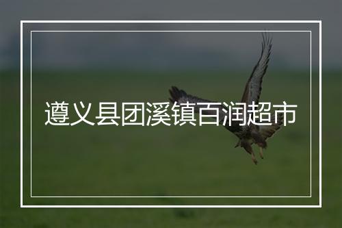 遵义县团溪镇百润超市