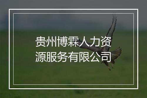 贵州博霖人力资源服务有限公司