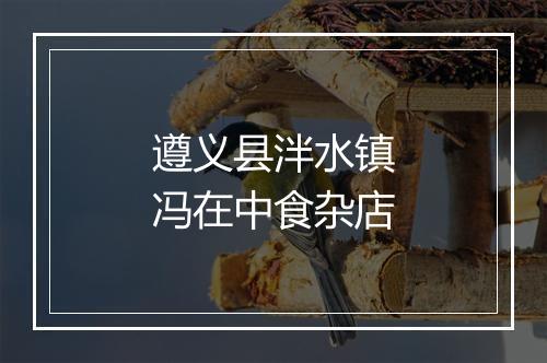 遵义县泮水镇冯在中食杂店