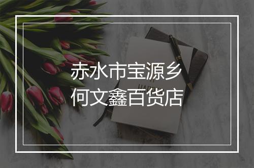 赤水市宝源乡何文鑫百货店