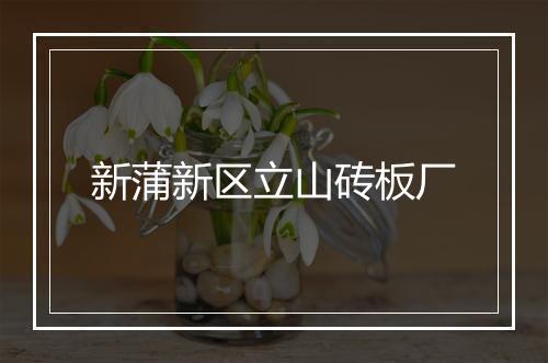新蒲新区立山砖板厂