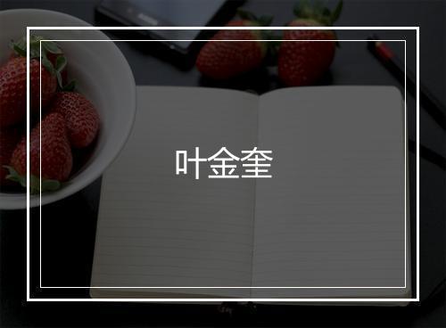 叶金奎