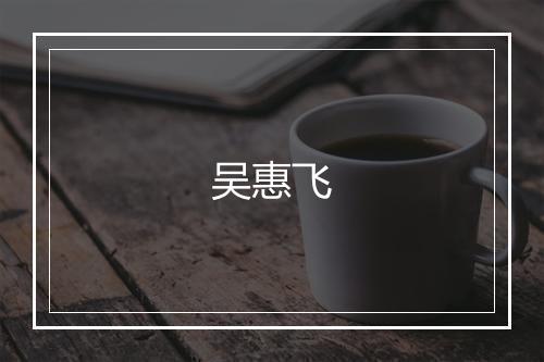 吴惠飞