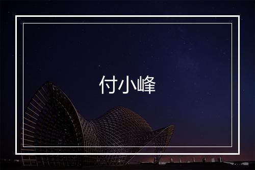 付小峰