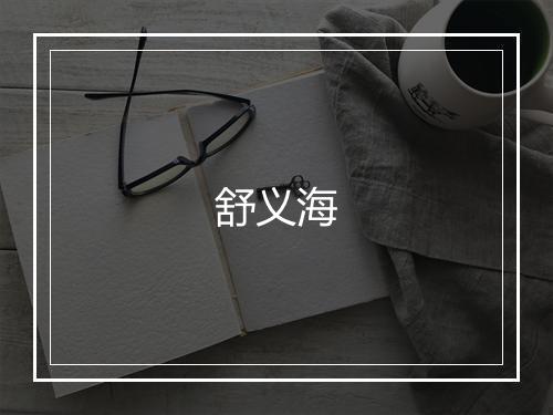 舒义海