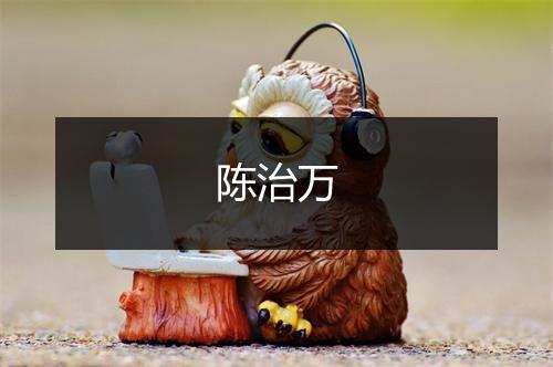 陈治万