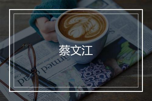 蔡文江