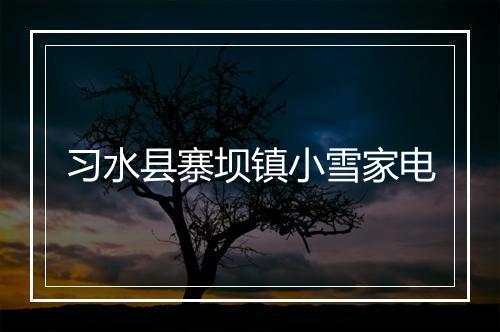 习水县寨坝镇小雪家电
