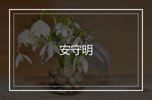 安守明
