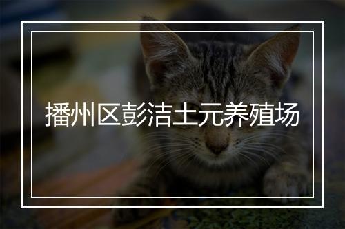 播州区彭洁土元养殖场
