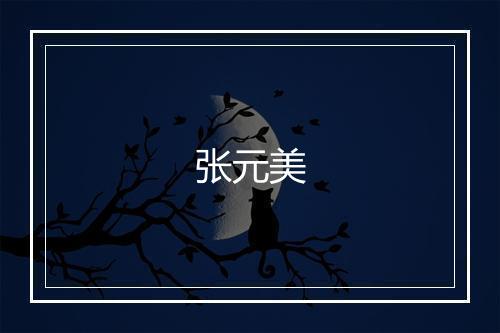 张元美