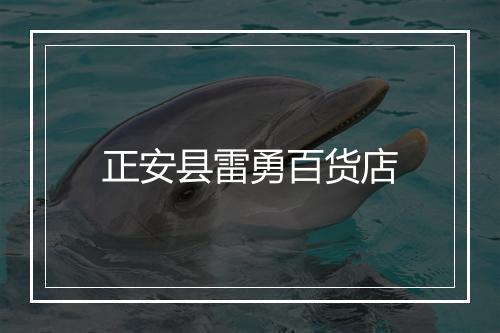 正安县雷勇百货店