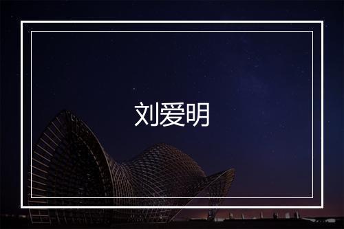 刘爱明