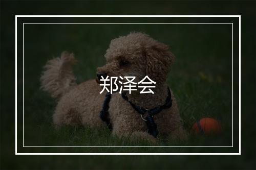 郑泽会