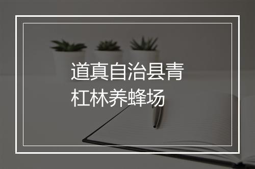 道真自治县青杠林养蜂场