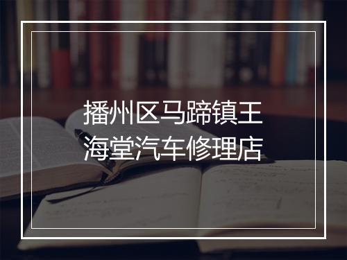播州区马蹄镇王海堂汽车修理店