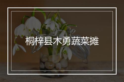 桐梓县木勇蔬菜摊