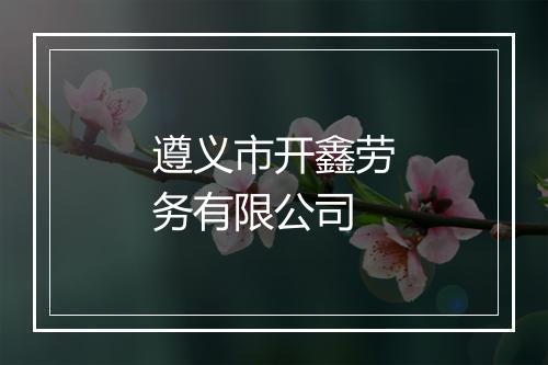 遵义市开鑫劳务有限公司