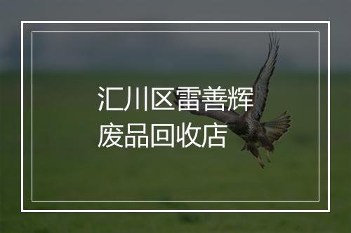 汇川区雷善辉废品回收店