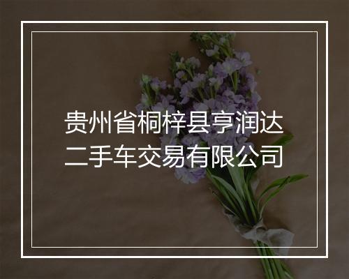 贵州省桐梓县亨润达二手车交易有限公司