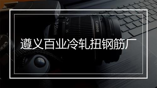 遵义百业冷轧扭钢筋厂