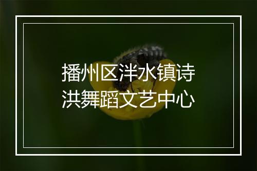 播州区泮水镇诗洪舞蹈文艺中心