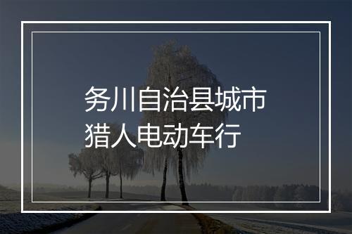 务川自治县城市猎人电动车行