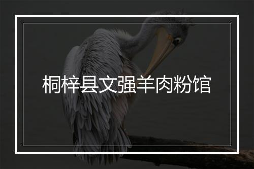 桐梓县文强羊肉粉馆