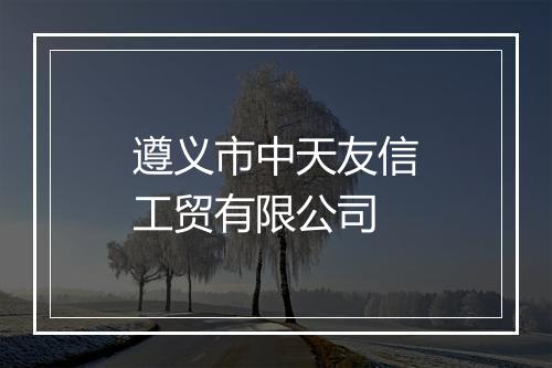 遵义市中天友信工贸有限公司