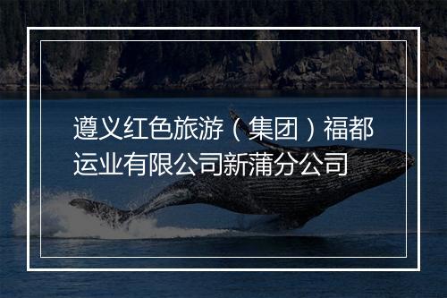 遵义红色旅游（集团）福都运业有限公司新蒲分公司
