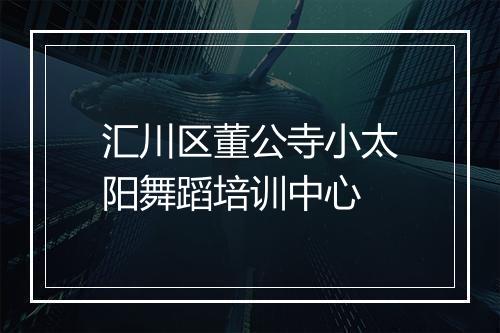 汇川区董公寺小太阳舞蹈培训中心