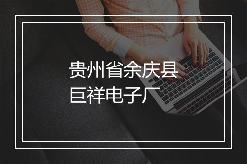 贵州省余庆县巨祥电子厂
