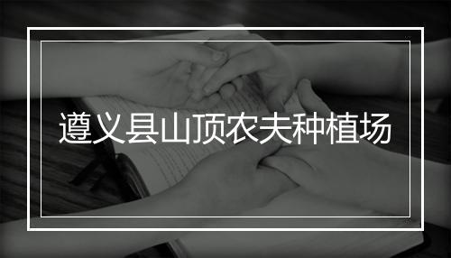 遵义县山顶农夫种植场